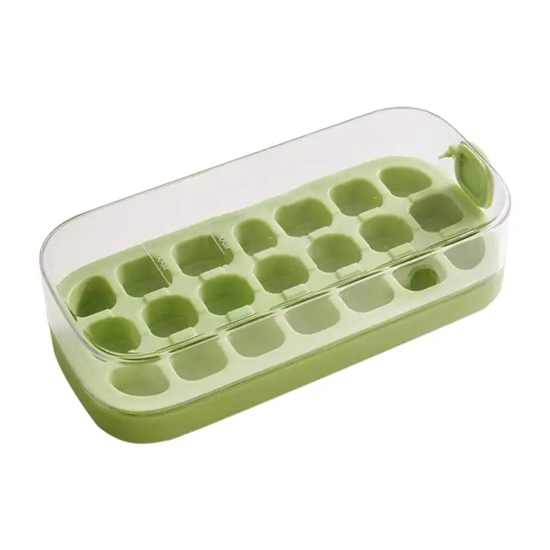 Ice Cube Tray Easy Press To Release No-Touch Ice Cube Trays 21Pcs Ice Cube Mold Easy To Release Ice Cube Trays Reusable Freezer