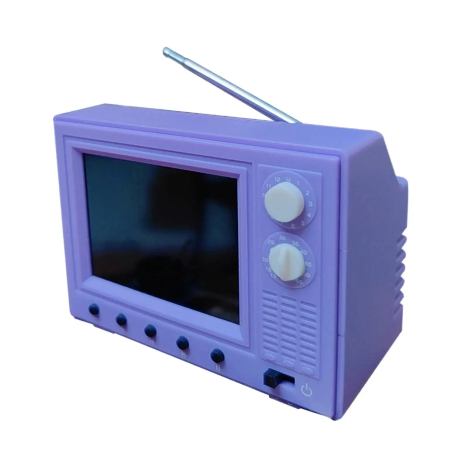 12a scala casa delle bambole TV giochi di imitazione giocattolo mobili per bambole in miniatura per bambole da ragazza piccolo televisore giocabile mini televisore set