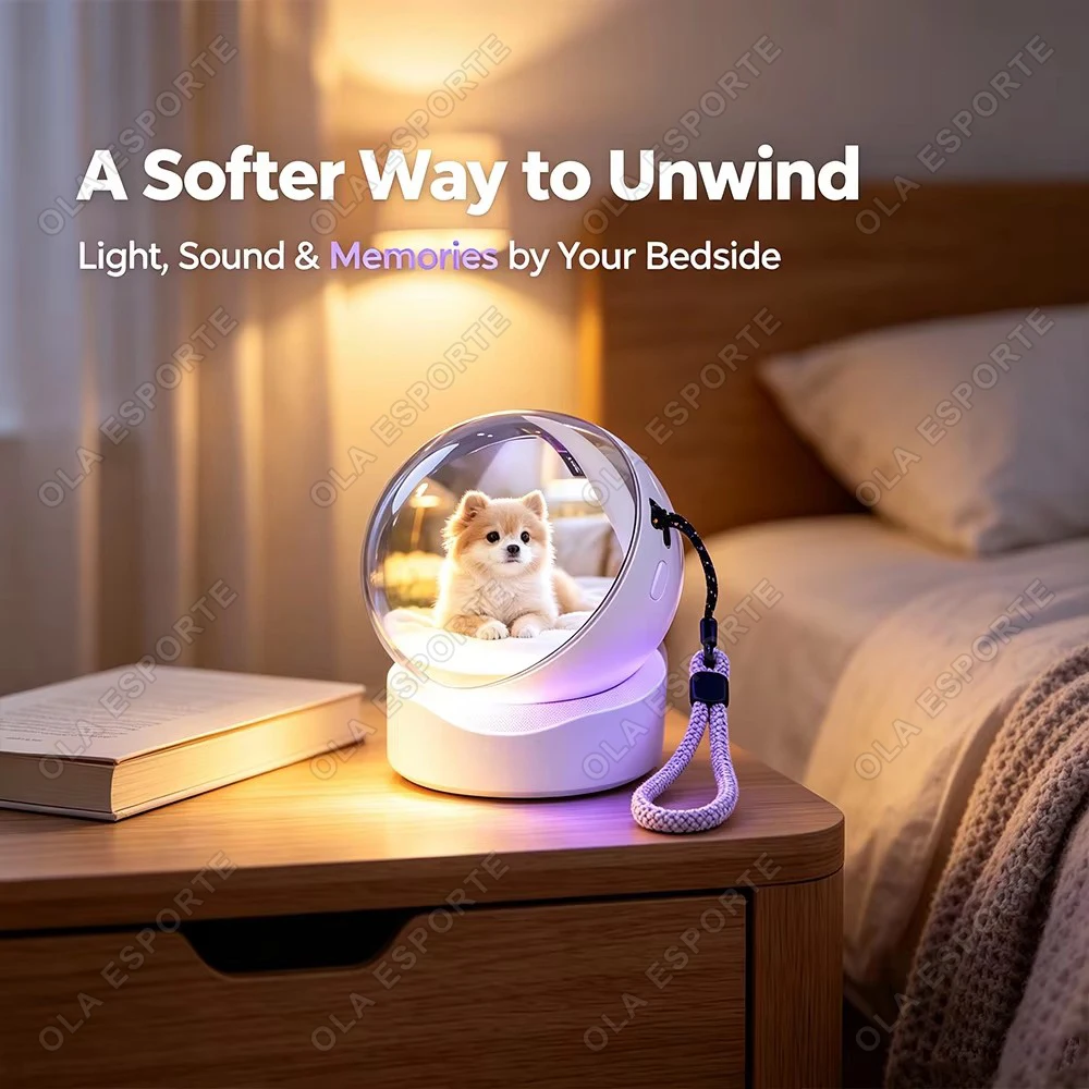 New 3D Video Crystal Ball DIY Memory Art Glass Ball Lamp Spherical Pixel Display 1.56 inch 360*360 Screen Videos Player for Gift