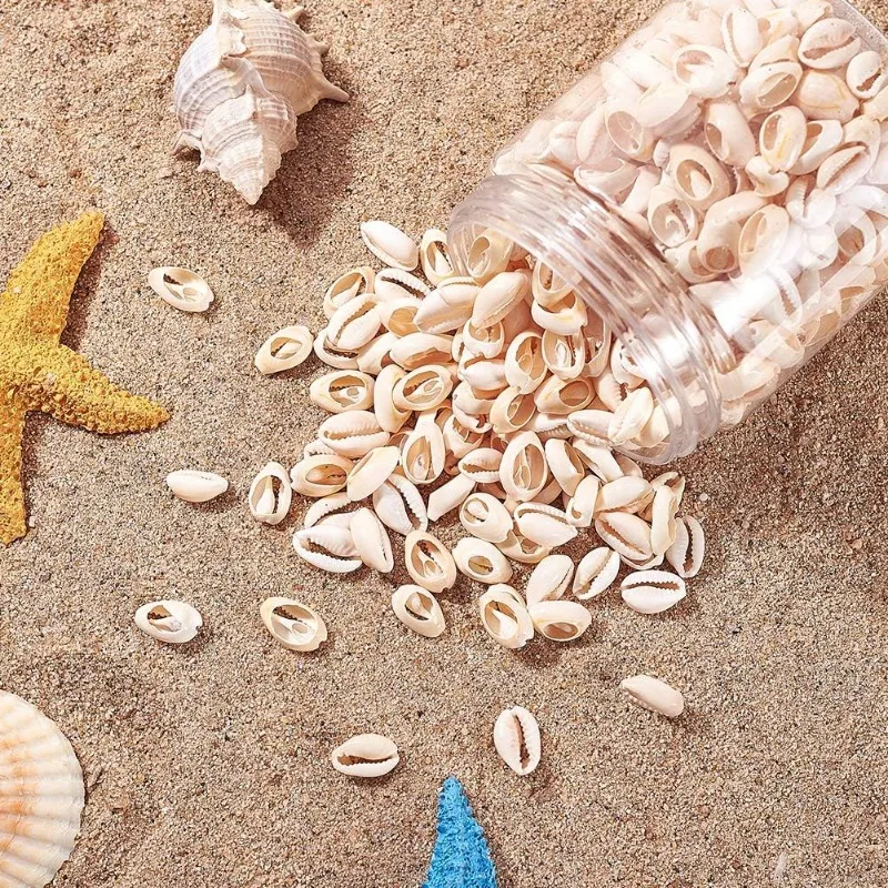400 قطعة 13 مللي متر-16 مللي متر طويل مختلط الطبيعية Cowrie شل الخرز لا ثقب صدف الشاطئ Cowrie شل Charms DIY بها بنفسك صنع المجوهرات #4