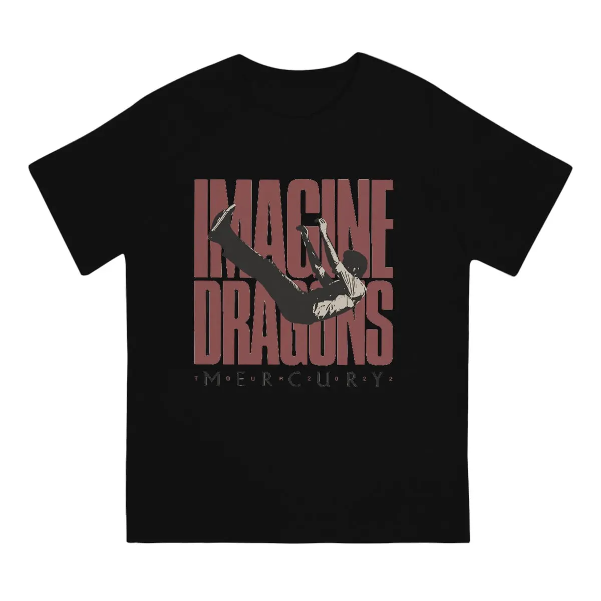 Imagine Mercury Tour 2022 Dragons Man's TShirt Grammy Award for Best Rock O Neck Tops 100% Cotton T Shirt Funny Top Quality