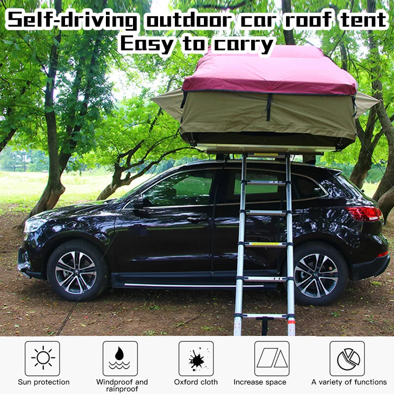 Outdoor Off-road Camping Canvas Car 4x4 suv 2 person roof top tent car awning tent