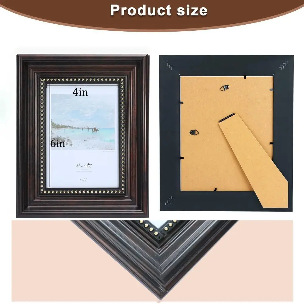 Creative 6 Inch Resin Black Rustic Picture Frame