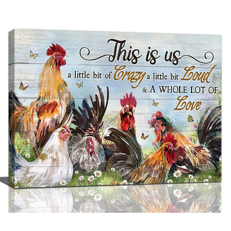 Farm Rooster 5D DIY diamond painting cross stitch Decorative Wall Art Rural Farmhouse Chicken Animals embroidery mosaic home art