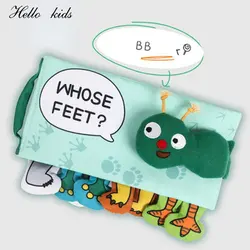 3D Toddlers Animal Foot Cloth Book lavabile Montessori Baby Busy Board apprendimento precoce abitudini educative conoscenza sviluppo giocattoli