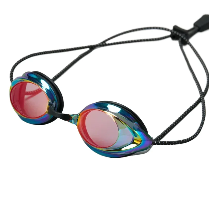 New Swimming Goggles Rope Head with Bright Color Electroplated Waterproof and Anti-fog Goggles Adult Outdoor Swimming Glasses