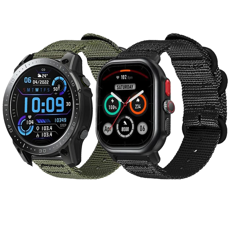 For Zeblaze Vibe 7 Pro/ARES 3 PRO/Stratos 2 Watch Band Bracelet 22mm Nylon Wristband For Beyond 3 PRO/Thor SQ/Btalk 3 Plus Belt