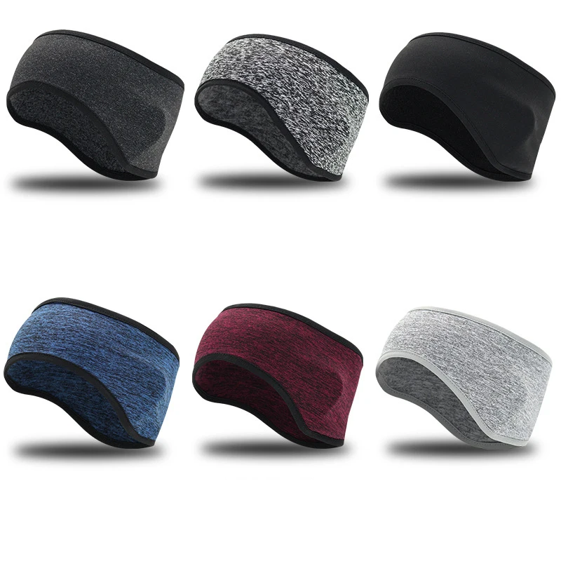 Zimowe opaski na głowę do włosów Kobieta Mężczyźni Outdoor Fleece Ochrona uszu Opaski do włosów Sport Kolarstwo Ciepła osłona na czoło Akcesoria do włosów — zdjęcie 2