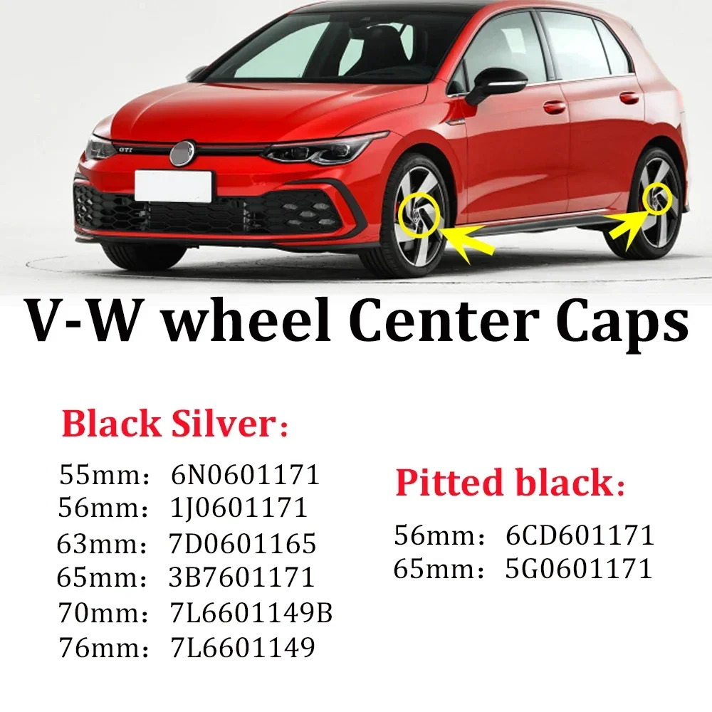 

Styling Mouldings 20pcs 55mm 56mm 65mm 70mm Car Styling Wheel Center Cap Hub Covers Badge Accessories For VW Volkswagen Golf 3B7