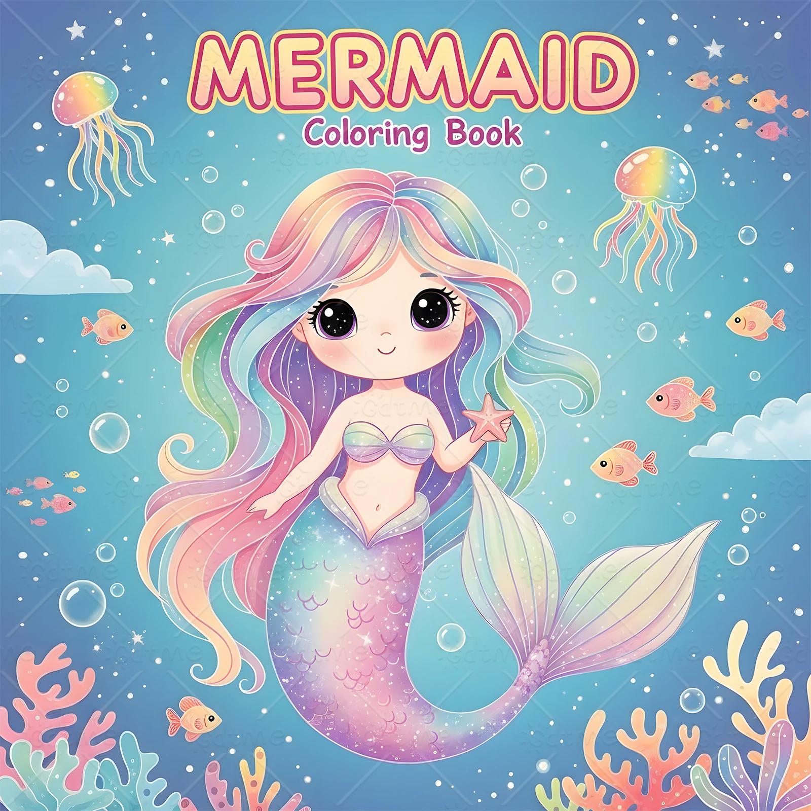 1PC MERMAID Coloring Book for Adult Featuring Bold-easy Pattern for Relaxation  Educational DIY Painting Drawing Book