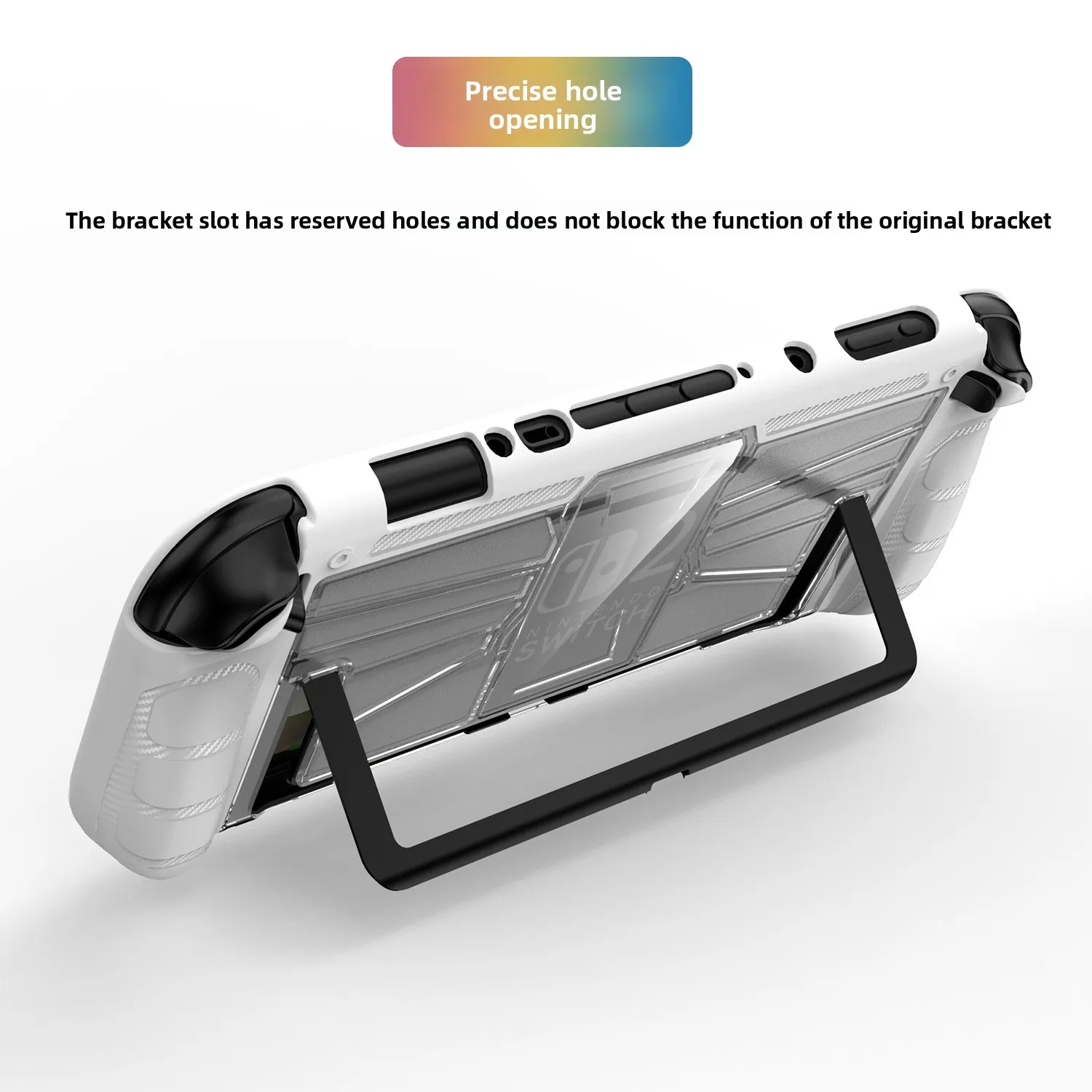 Capa protetora dockingable para console de jogos ns2, concha antiderrapante integrada com tudo incluído para nintendo switch 2 cristal