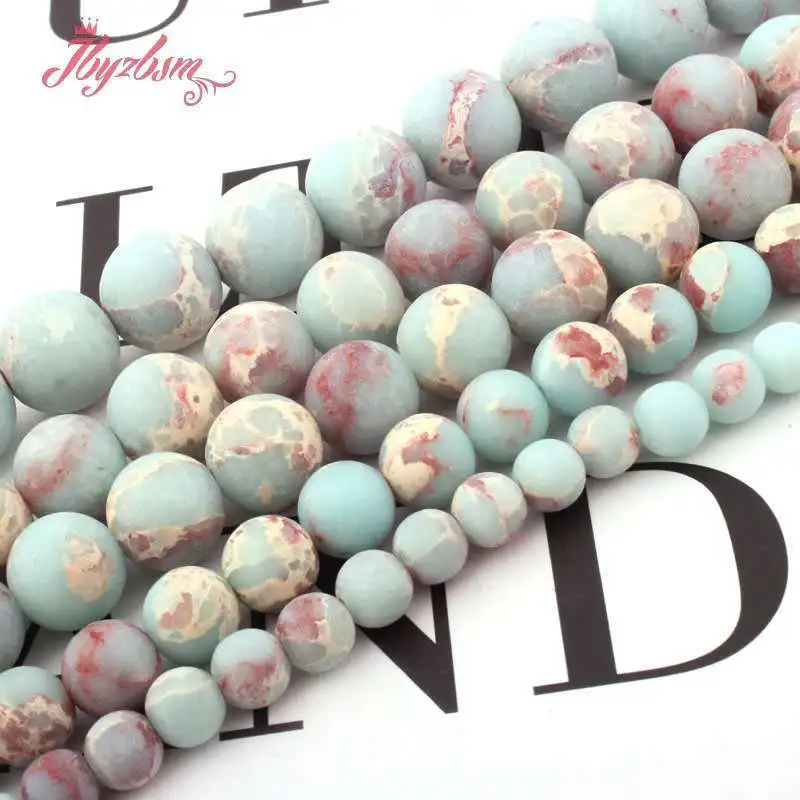 4/6/8/10/12 مللي متر جولة Forst جلد الثعبان جاسبر فاصل فضفاض الخرز 15 بوصة DIY بها بنفسك اكسسوارات حلية صنع المجوهرات قلادة سوار