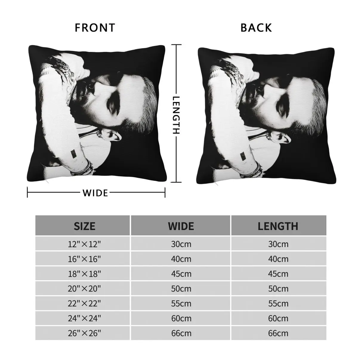 Tokio Hotel Bill Kaulitz Square Pillowcase Polyester Linen Velvet Pattern Zip Decor Pillow Case Bed Cushion Case 45x45