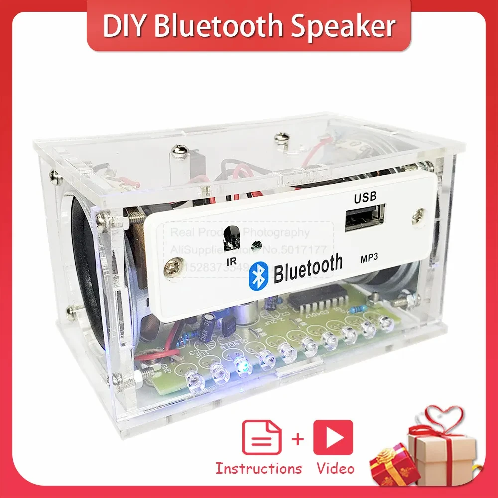 Elektronika DIY Praktyka projektu lutowania Montaż lutowniczy DIY Zestaw elektroniczny Komponent DIY Zestaw głośników Bluetooth Głośniki 2*3W