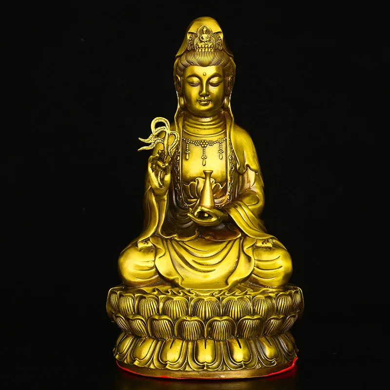 

Brass ornaments: willow branch , lotus Guanyin, Bodhisattva, desktop study and office crafts