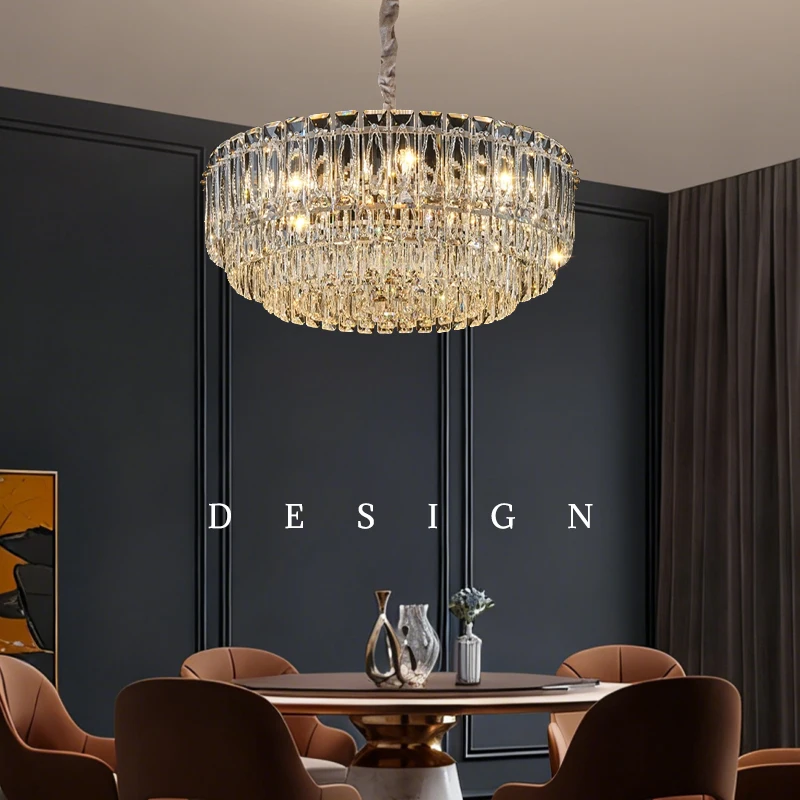 

Crystal Chandelier Light Modern Luxury Living Room Pendant Light Minimalist Chandelier Over the Dining Table Lustre Hanging Lamp