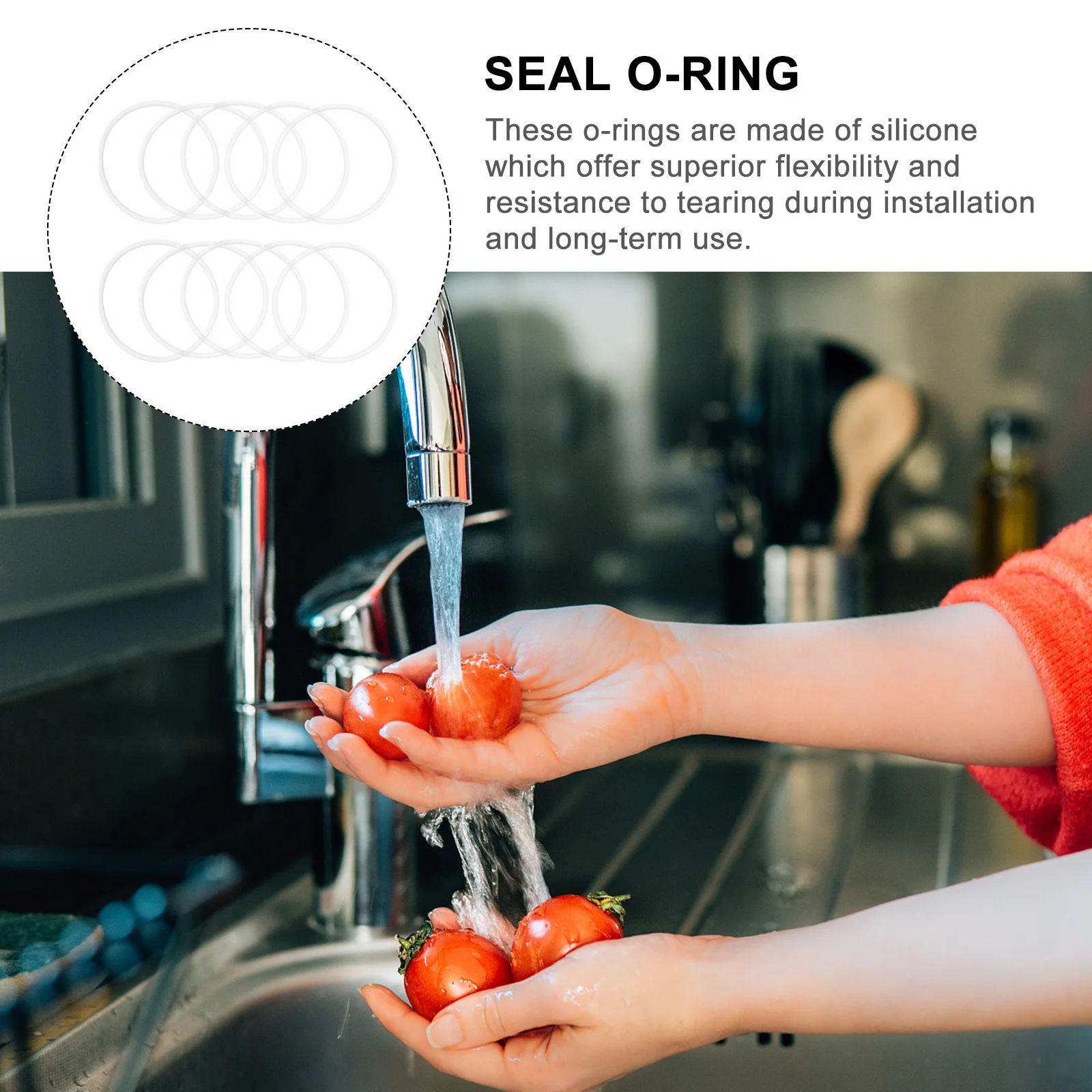 

10Pcs Filter Bottle Seal O-Ring Silicone Gasket Kit for Water Leakage Repair Seal O-Ring Sealing Washer Sealing Assortment