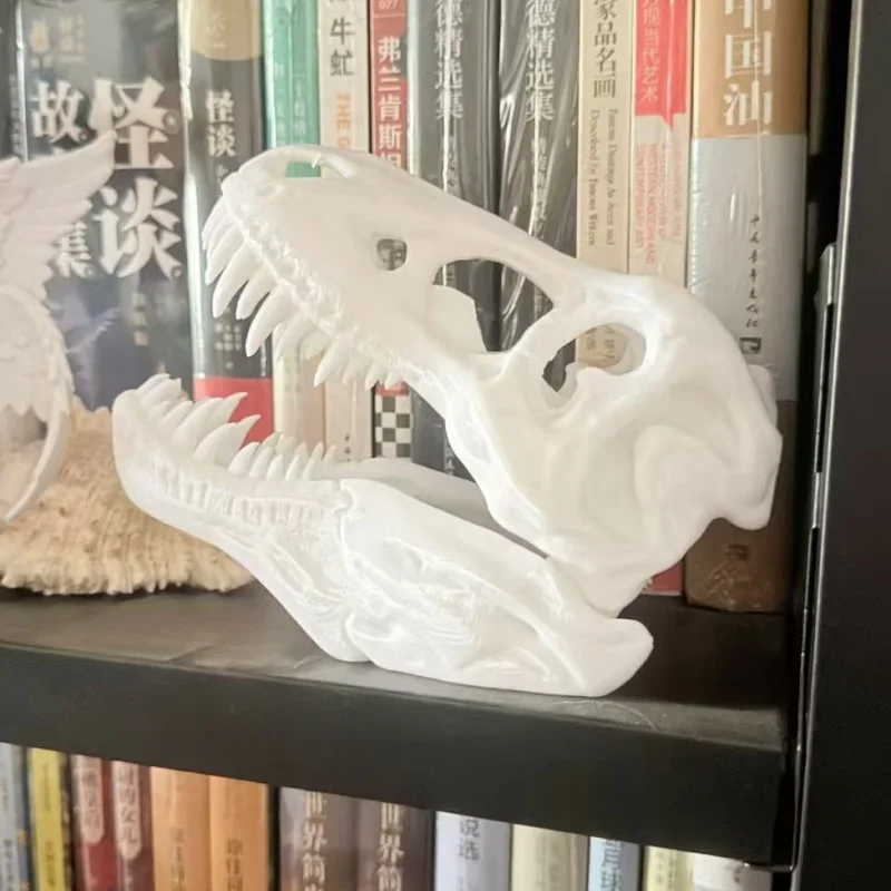 3D Printed Tyrannosaurus Rex Skull Model Aquarium Desktop Ornament Creative Collectible Dinosaur