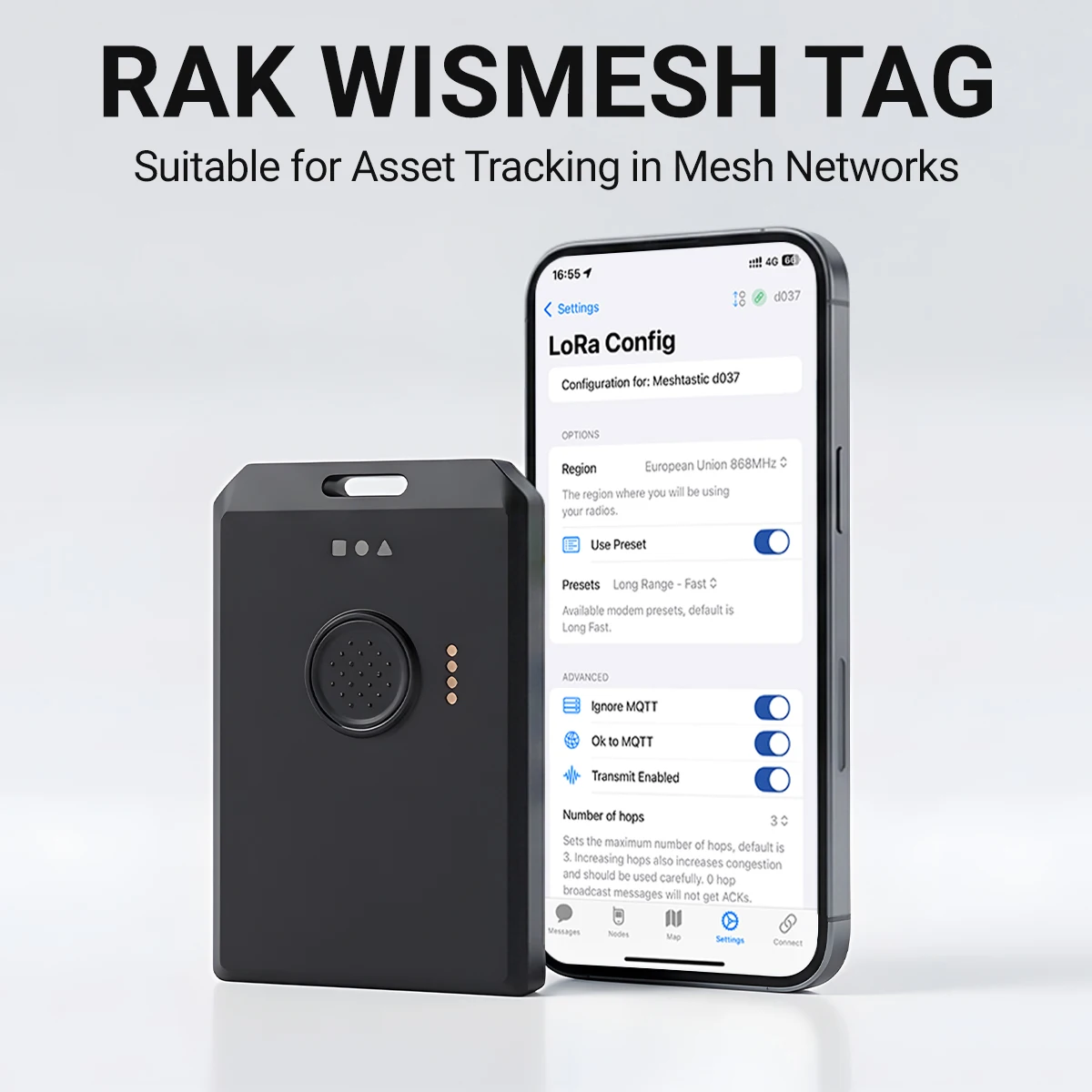 Image of RAK WisMesh Tag-Karten-Tracker Meshtastic Nordic NRF52840 SX1262 LoRa WisMesh-Gerät für Standortnetzwerk-Messaging