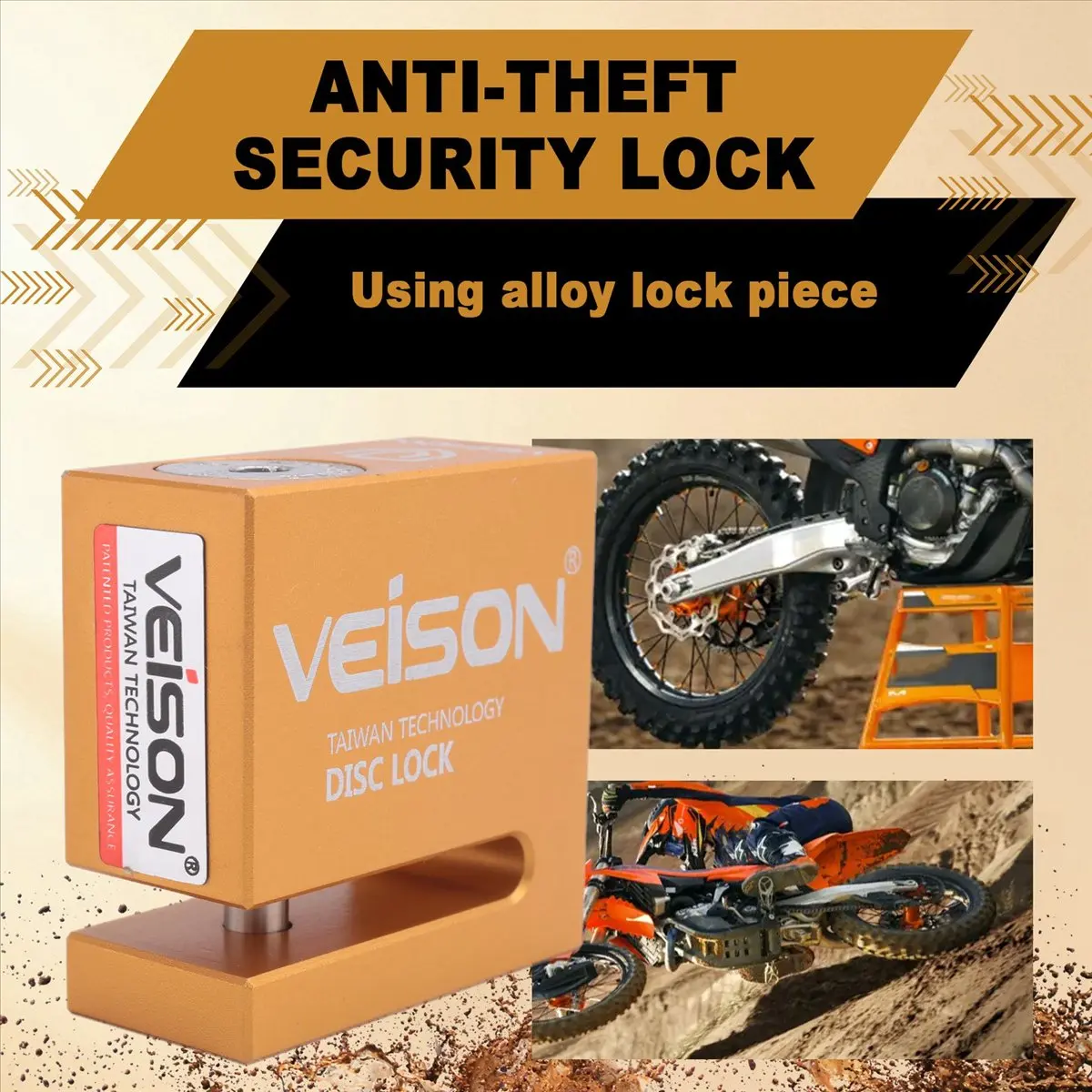 New Arrival Fashion  6Mm Motorbike Disc Brake Lock Security Motorcycle Bike Waterproof Bicycle Stainless Scooter Security Lock—G view 6