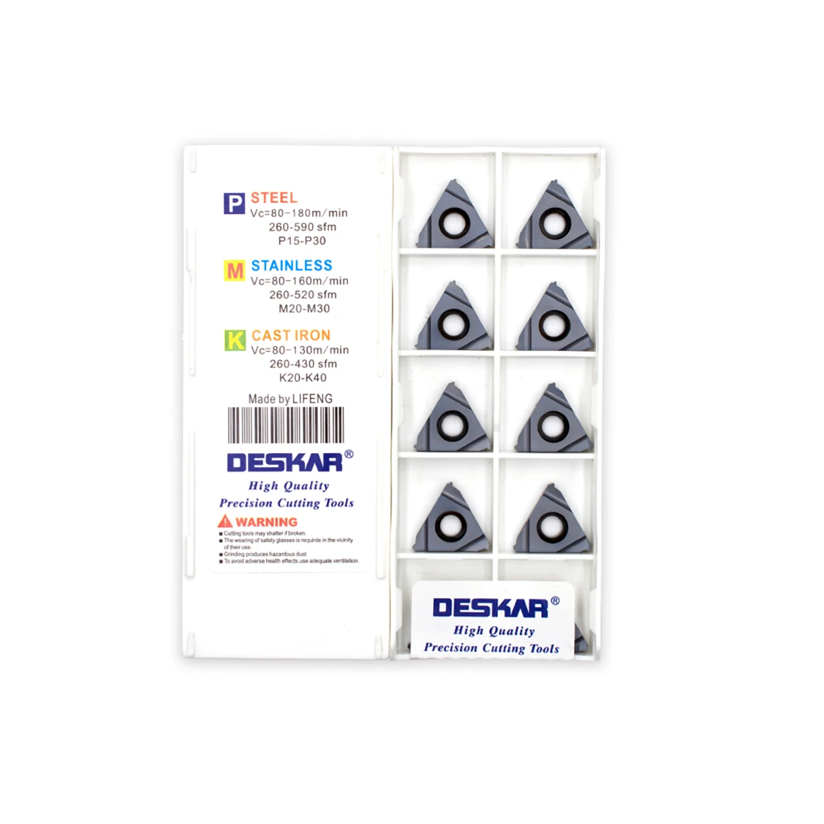 

100% Original 16ER 1.5ISO AG60 2.0ISO AG55 1.0ISO 12UN 14W 11.5NPT 14BSPT 0.75ISO 14UN LDA Treading Turning Toos Insert