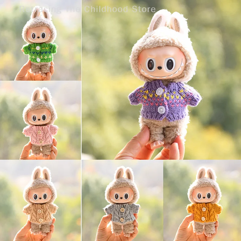 

17cm Mini Plush Doll'S Clothes Outfit Accessories For Labubu Clothes Time To Chill Doll Clothes