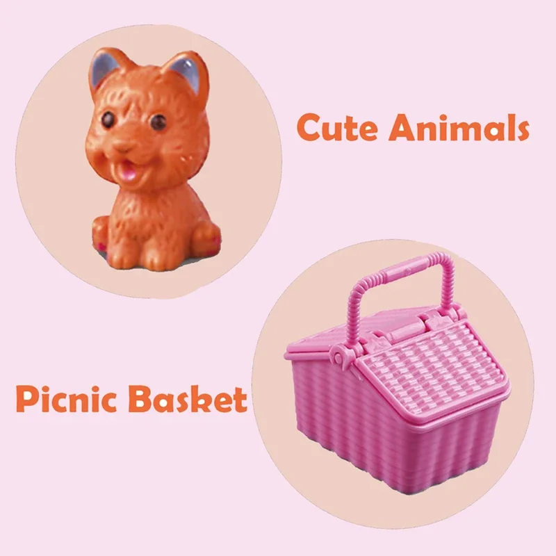 دمية 1/12 نزهة سيارة مجموعة دمية لتقوم بها بنفسك سيارة قابلة للتحويل أثاث مصغر نزهة الأزرق للفتيات التظاهر لعبة هدايا أعياد ميلاد للأطفال #6