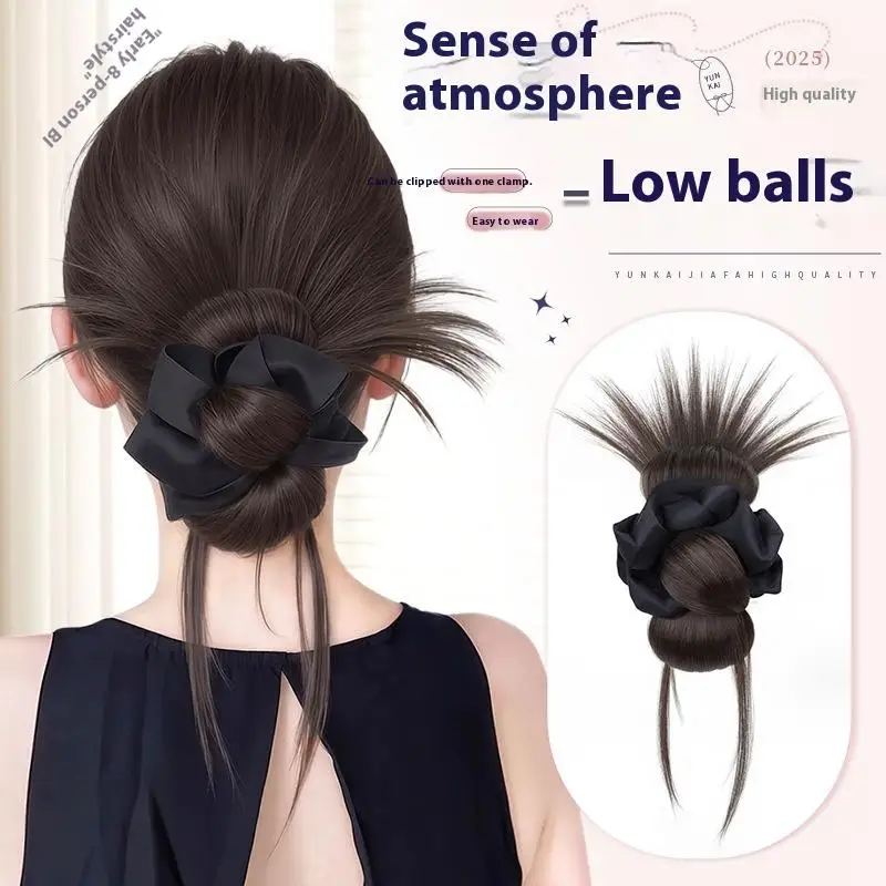 

Synthetic Messy Bun Claw Clip With Headband Natural Hair Piece Hair Extensions Party Daily Use Wear For Women Girls