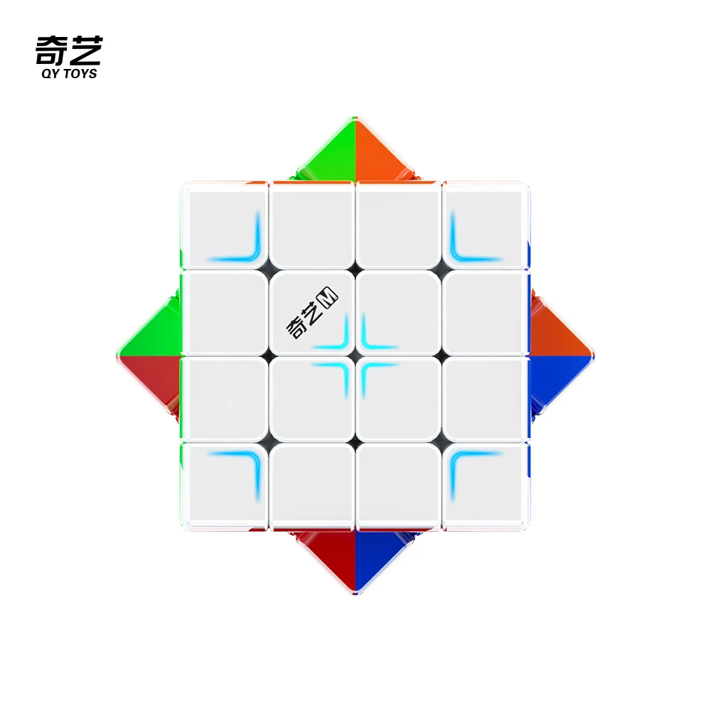 [Picube] QiYi 4x4x4 المحارب 4x4 مكعب سرعة 4 طبقات Cubo Magico بدون ملصقات لعبة ألغاز سحرية مكعب لـ Cubo Speedcube مطلي بالأشعة فوق البنفسجية