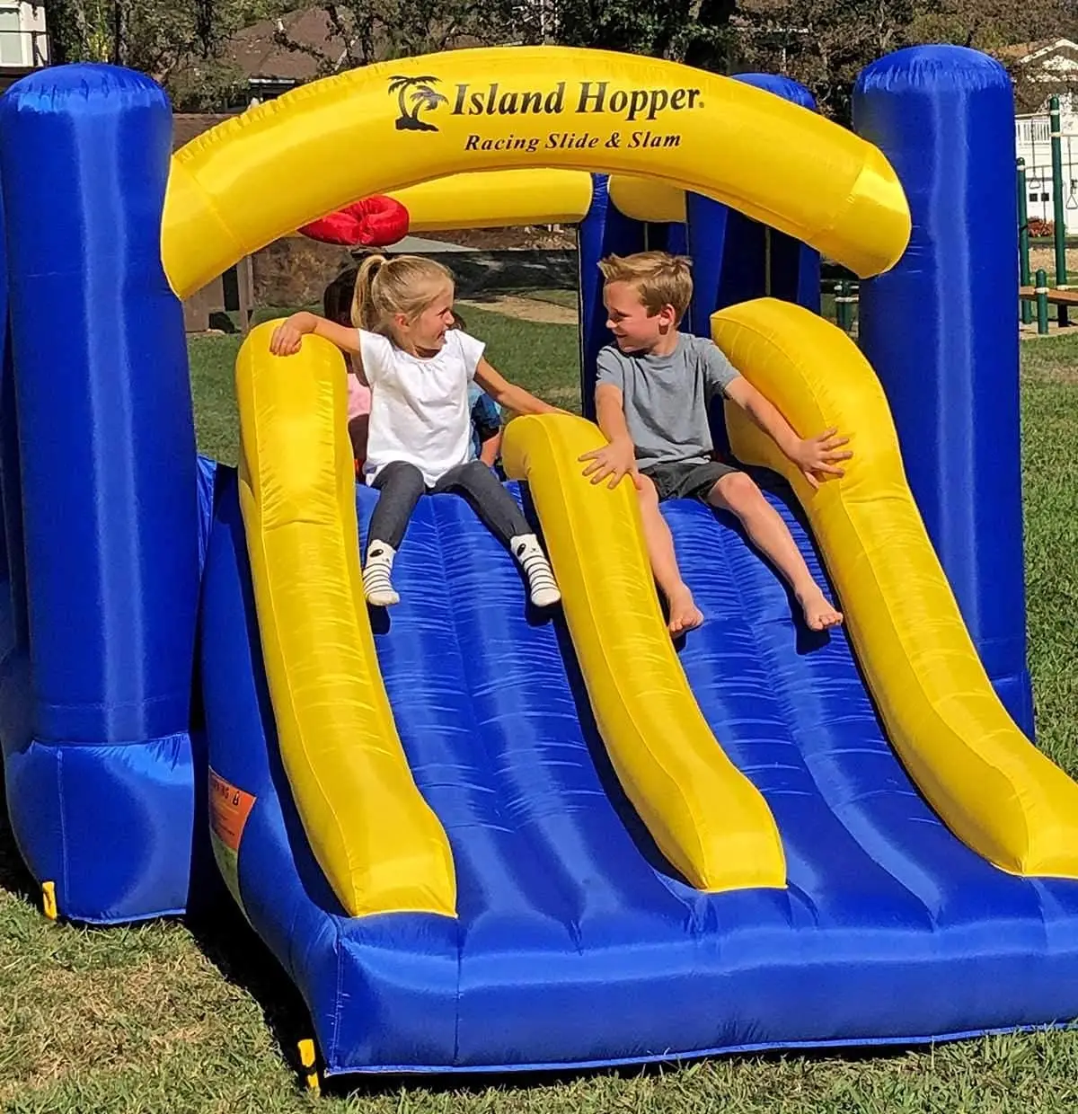 Racing Slide and Slam Recreational Bounce House