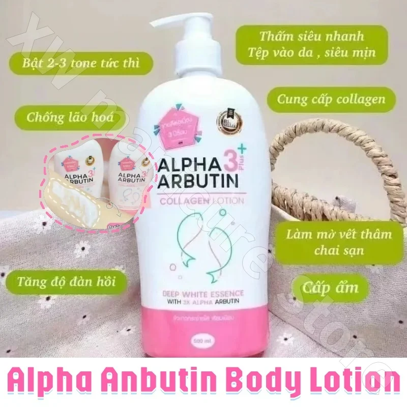 

Sua Duong The Kích Trang Alpha Arbutin 500ml Body Lotion Moisturizes Improves Fine Lines Dryness and Brightens Skin Tone