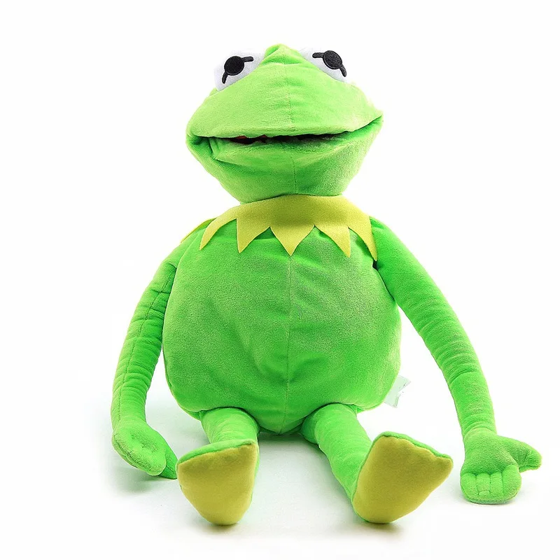 1pKermit The Frog muñeco de peluche divertido marioneta de mano mochila escolar Rana Animal juguete de peluche muñeca grande Ventriloquist accesorios de rendimiento para bebé