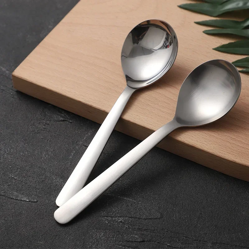 Pure Titanium Big Round Spoon Long Handle Spoon Outdoor Camping Supplies Picnic Tableware Tourism Hiking Bushcraft Dinnerware