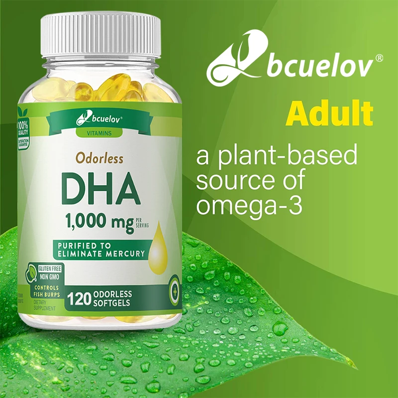 Bcuelov High Potency DHA - Supports Brain Health and Cognitive Function, Improves Concentration and Intellectual Thinking