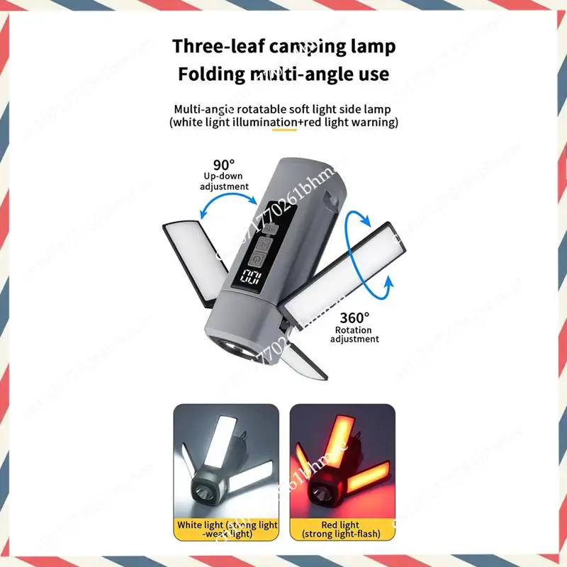 -A21Z Zusammenklappbare tragbare LED-Laterne für Outdoor-Camping, wiederaufladbare Zeltleuchte mit Auto-Notfallfunktion