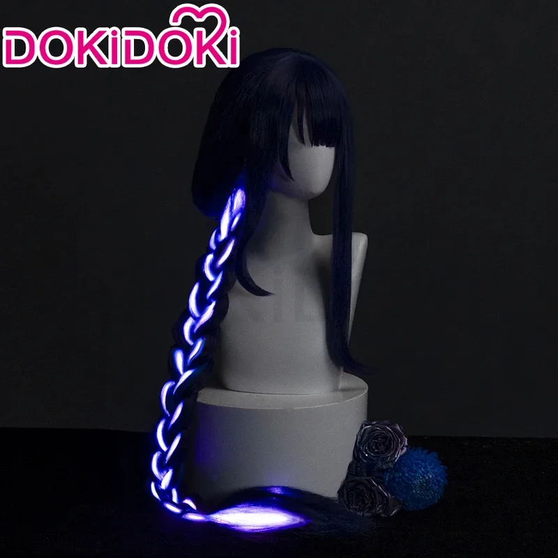 A2025 nuevo en STOCK Raiden Shogun/Makoto juego de teñido degradado Genshin Impact DokiDoki Baal Cosplay peluca Mak ★ HAxiba.