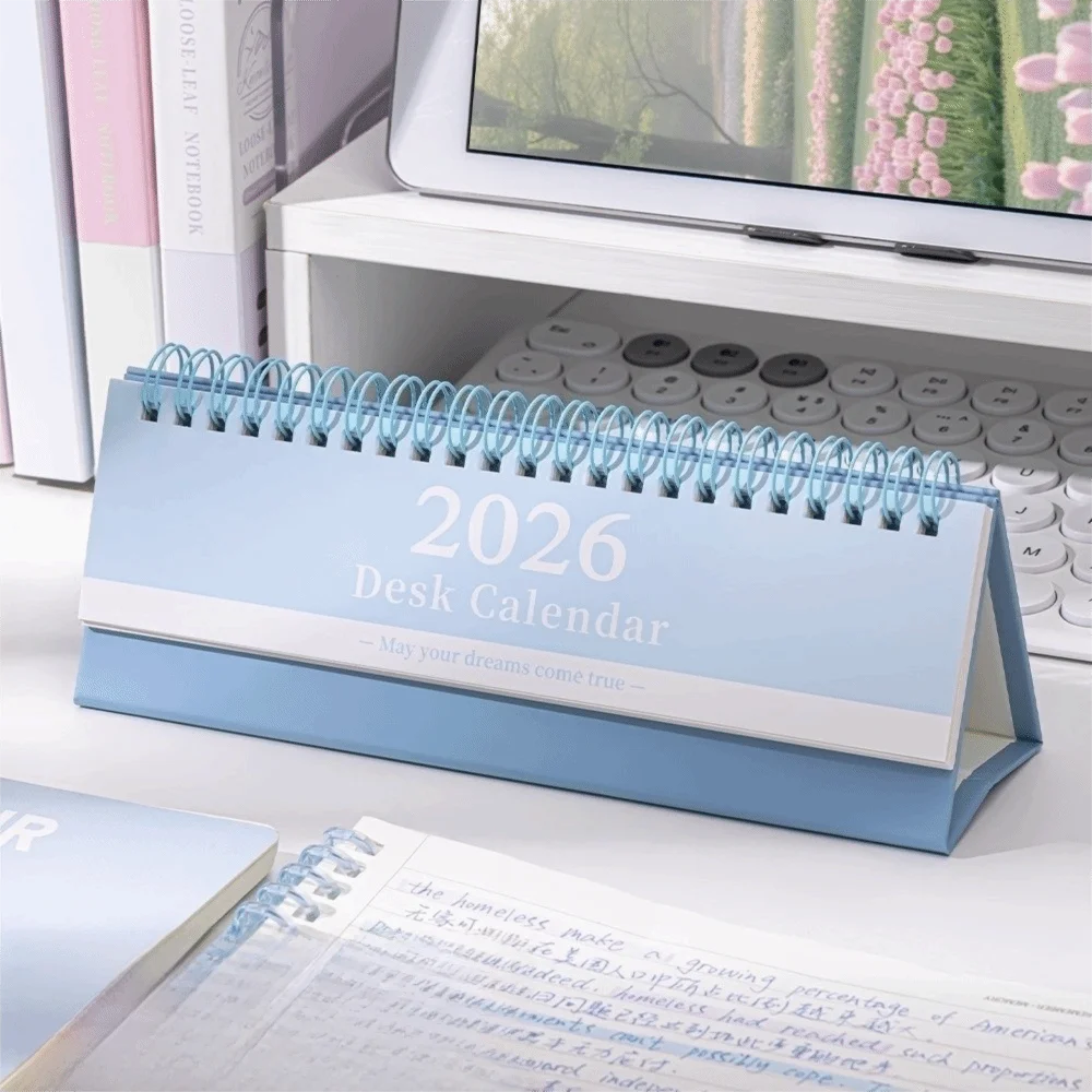 

Simple Portable 2026 Desk Calendar Schedule Mark Desktop Display Desktop Calendar Coil Calendar Office Desk Accessories