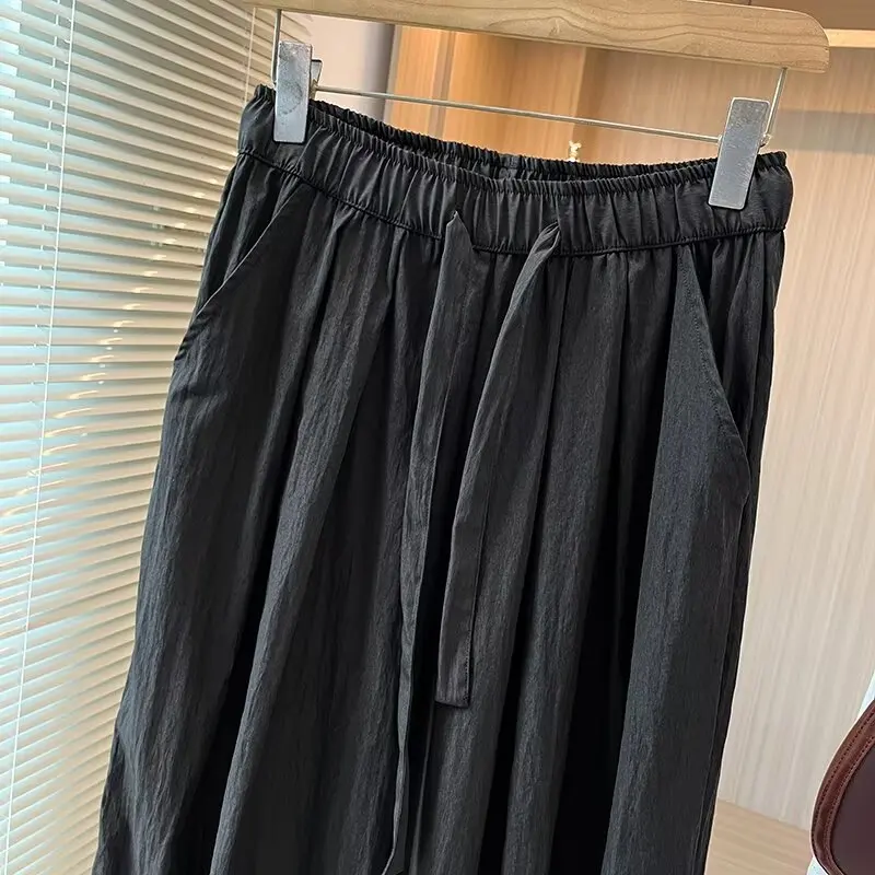 Dave&Di Minimalist Commuting Casual Loose Harem Pants Women French Lazy Retro Pleated Trousers Summer Pants Women