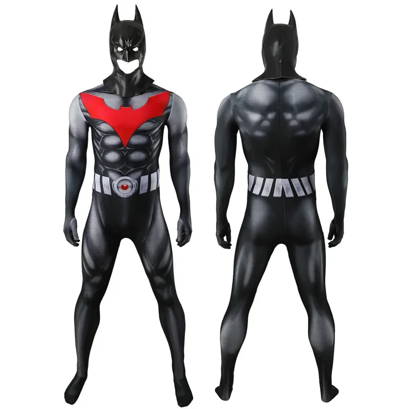 CyBat Man Beyond Cosplay superhéroe Bruce Wayne monos 3D impreso LICRA disfraz de murciélago para niños trajes Zentai disfraz de Halloween