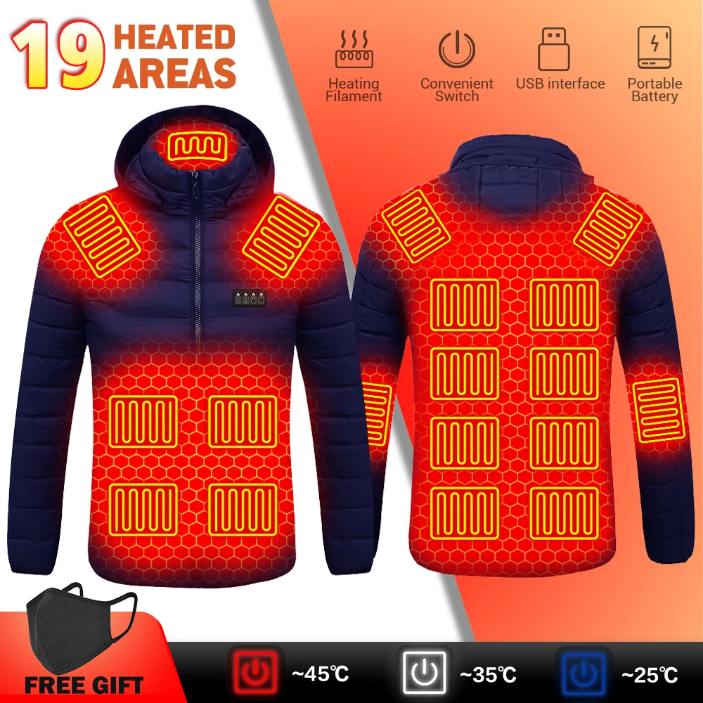 

Heated Jacket Winter Motorcycle Jacket Warm USB Heating Jacket Thermal Clothes Hunting Vest Heating Jacket For Sports Hiking Men