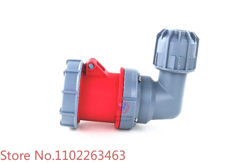 

Wire saw machine curved power socket industrial plug IP67 five-core 63A reverse appliance female hole male pin input