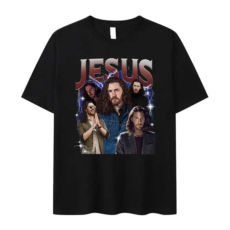 Limited Hozier Jesus Vintage Graphic T Shirts Men\'s Hip Hop High Quality Fashion T-shirt Casual Clothing Oversized Cotton Tshirt