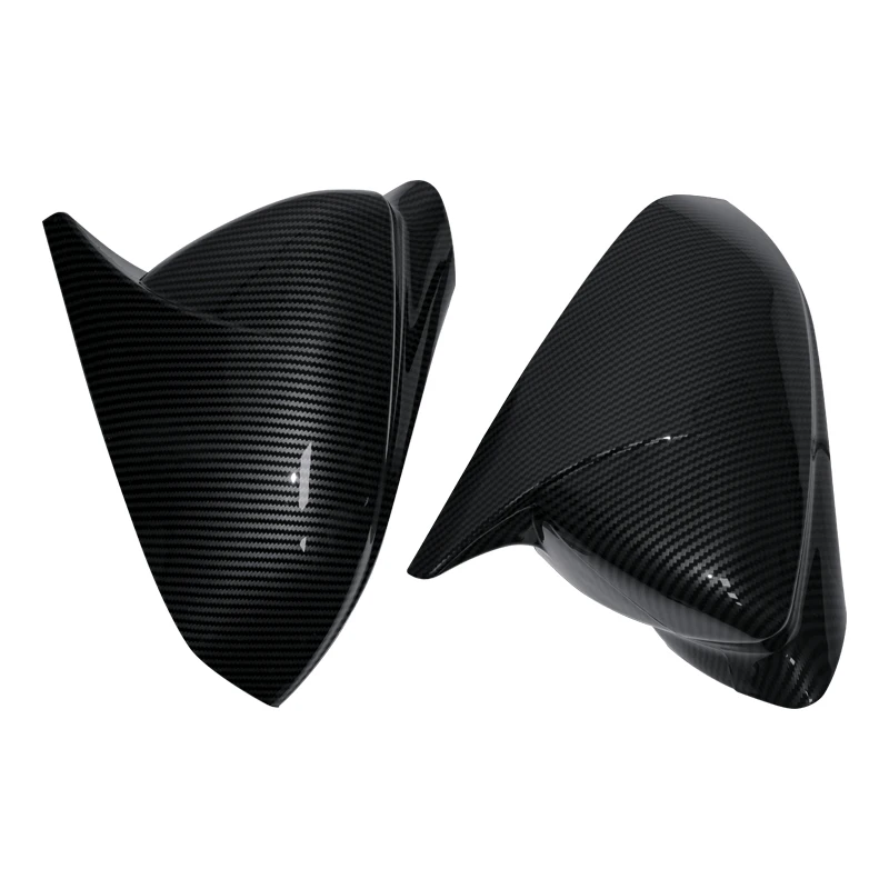 Rearview Mirror Cover For Seat Leon MK4 2020 2021-2023 2024 Cupra Formentor 2022-2024 Carbon Fiber ABS Glossy Black Mirror Cap