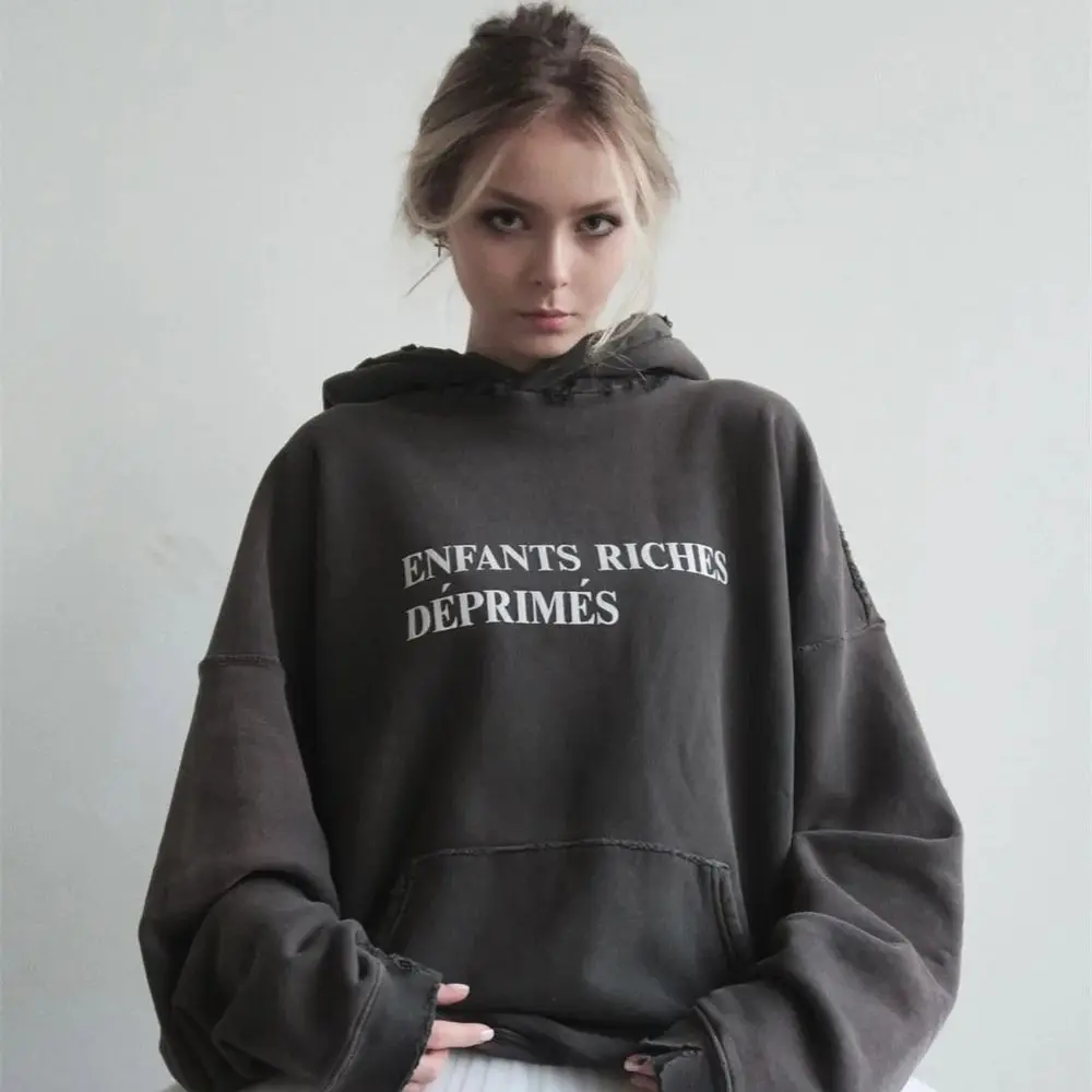 2024 New ERD High Quality Trendy Brand Damaged Outdated Hoodie