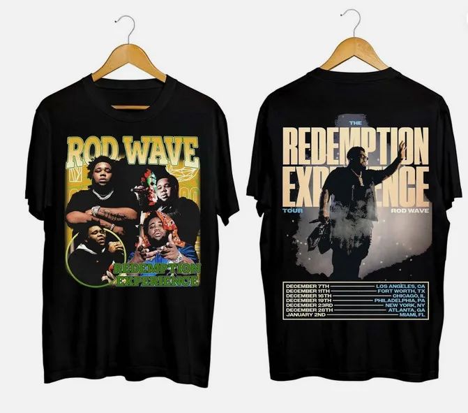 Rod Wave the Redemption Experience Tour 2025 Retro Music T-Shirt.