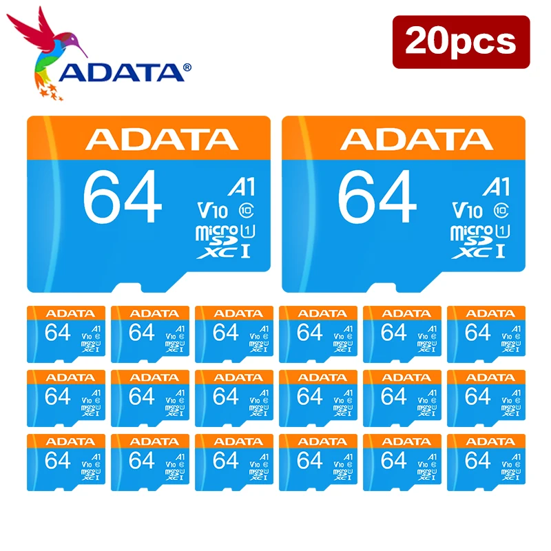 Imagem -03 - Adata-cartão Micro sd de Alta Velocidade Cartão de Memória Flash 32gb 64gb 128gb Sdxc Sdhc C10 a1 tf Atacado para Telefone Tablet Pcs Peças 10