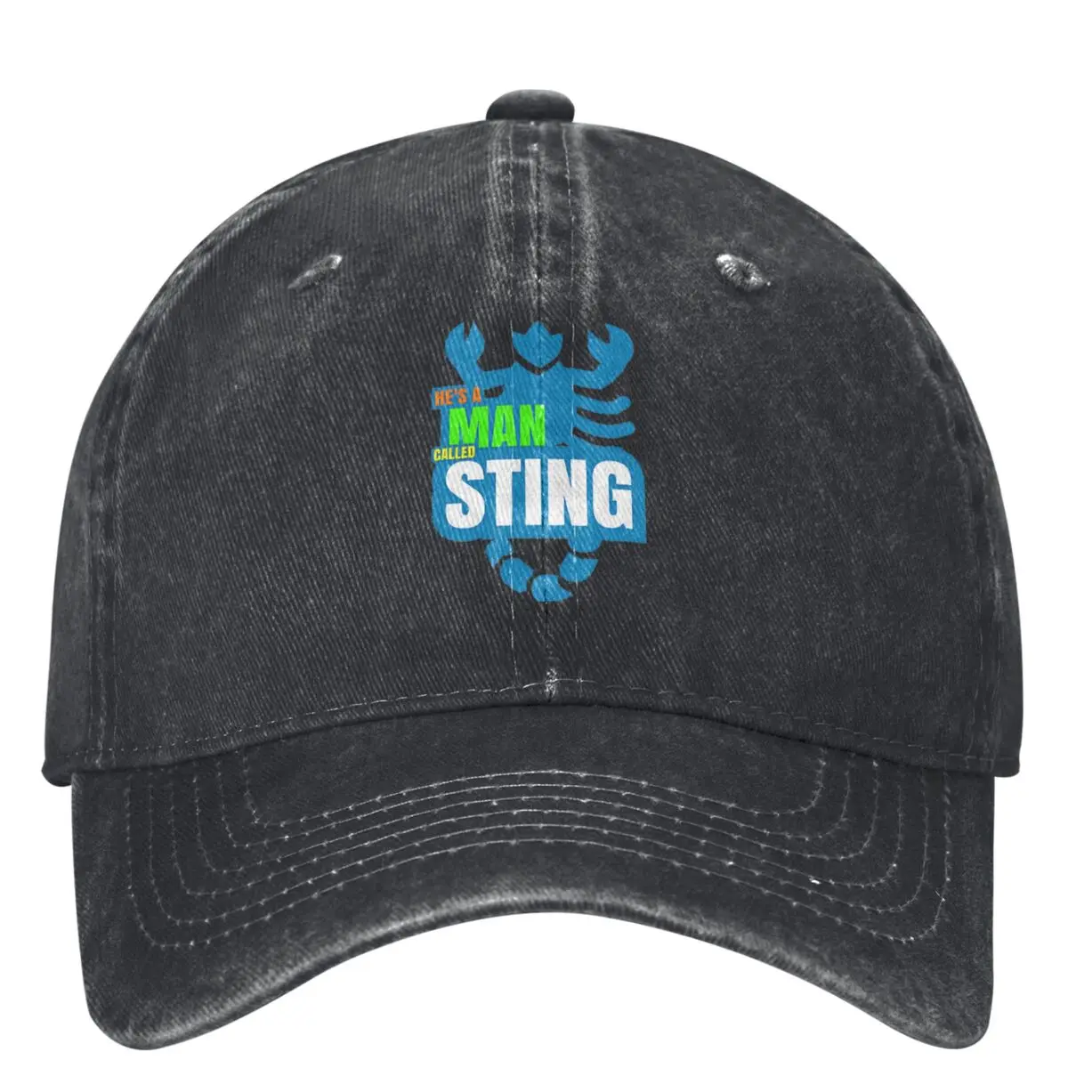 

Man Called STING Denim Baseball Cap Top Fighting Athlete Tennis Skate Hip Hop Hats Summer Men Adult Fitted Design Snapback Cap