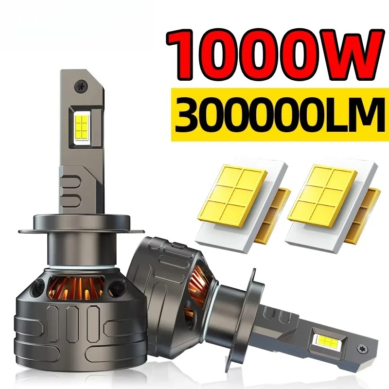 

Светодиодные лампы H7 H11 H4 для фар 1000W K5C Canbus, H1 HB3 9005 4300K 6000K, H8 HB4 9006, H9 9012, HIR2 5570 CSP Turbo, автомобильные лампы, противотуманные фары