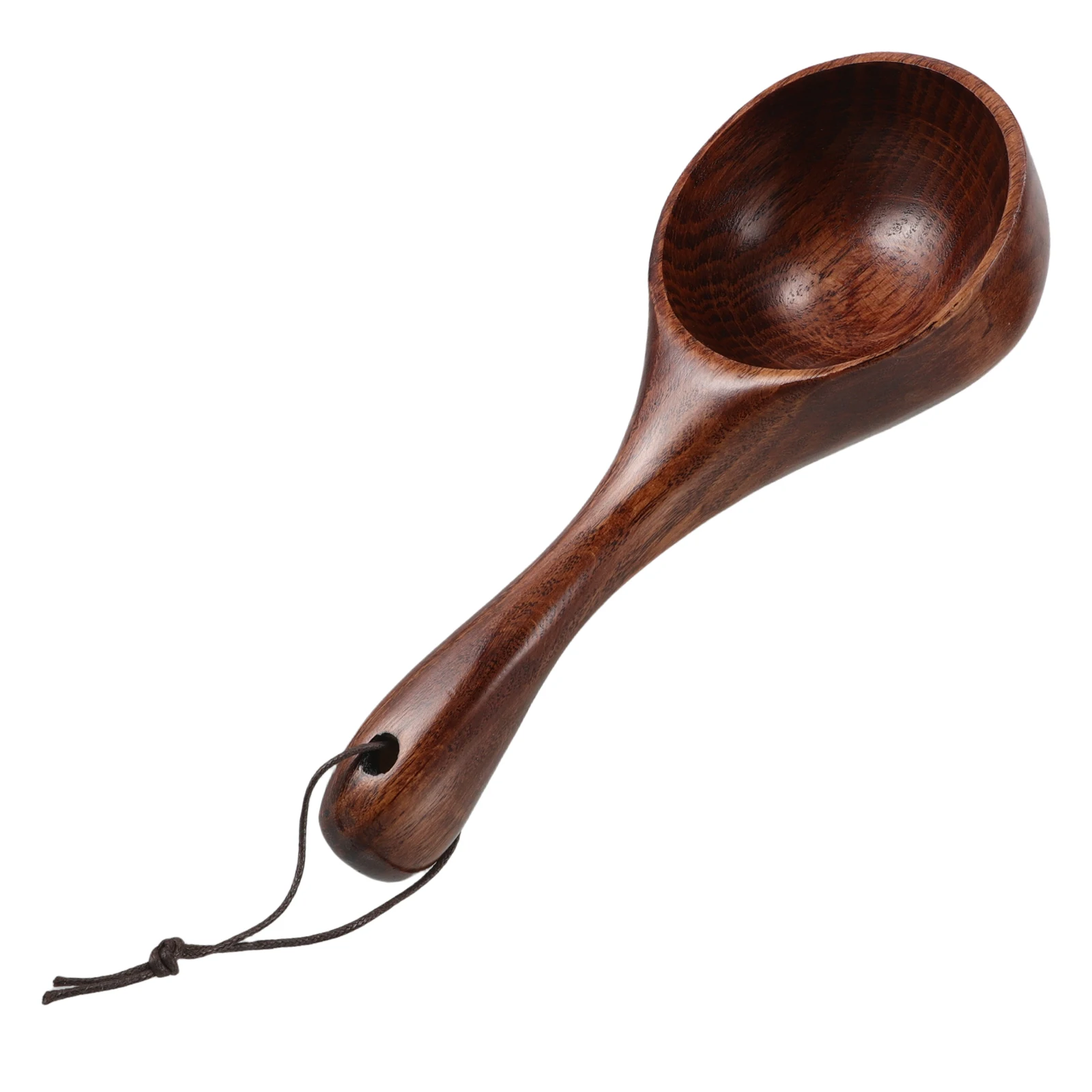 Cucchiaio in legno per casa, bagno, sauna, impugnatura comoda, materiale naturale, robusto artigianato, mestolo multiuso per l'acqua quotidiano