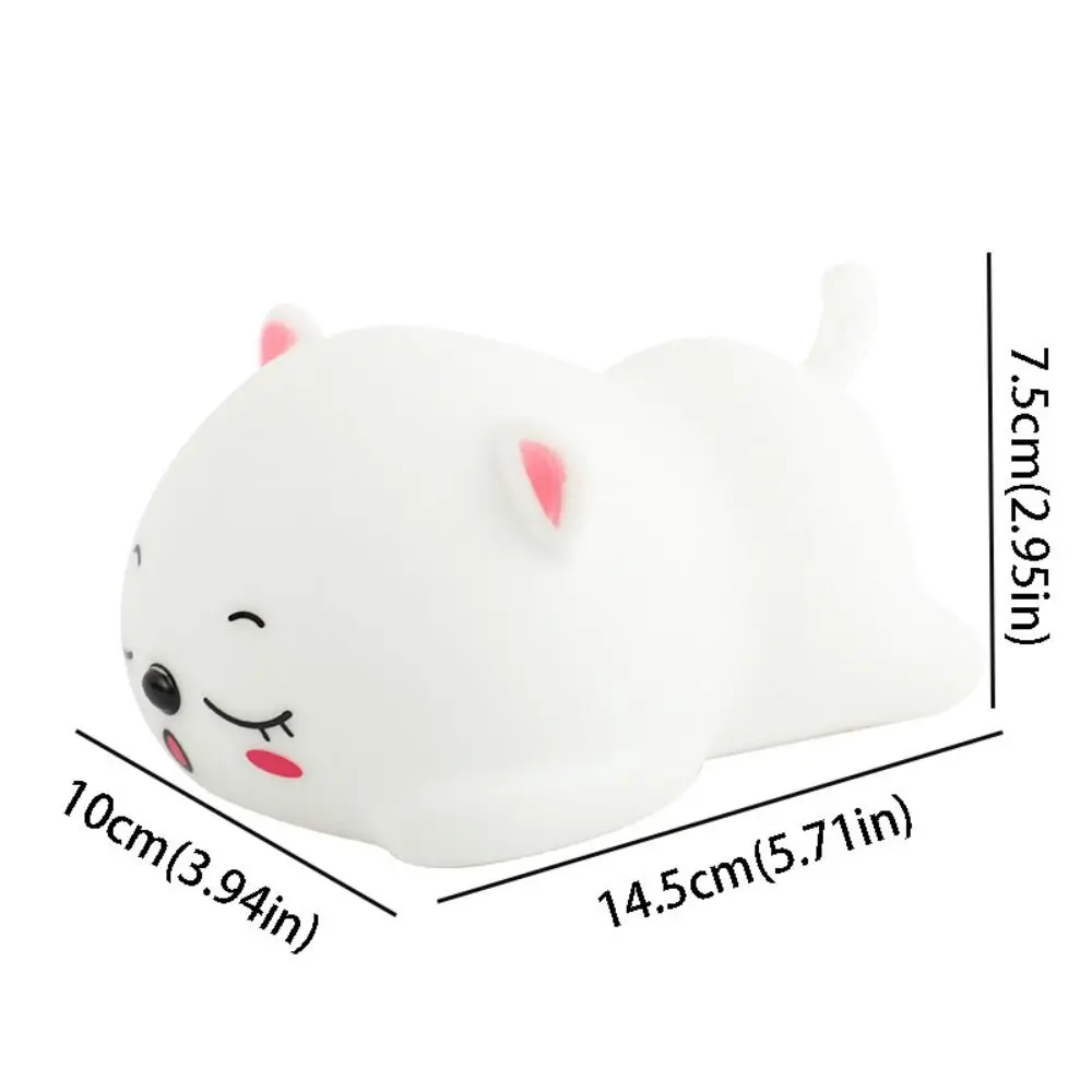 Colorful Atmosphere LED Night Light Soft Silicone Material Rechargeable Battery USB Rechargeable Lamp Remote Operation